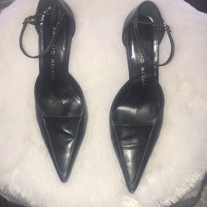 Antonio Melani black leather heels